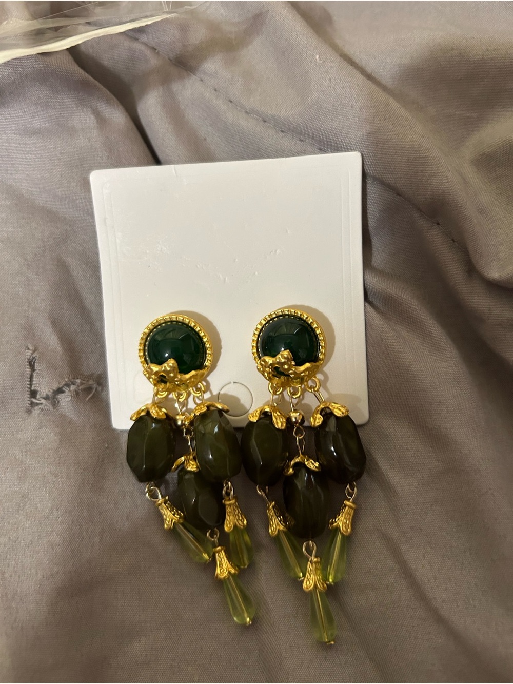💚3/$25 SHMIK Baroque Exaggerated Rhinestone Flowers pierced earrings NWT